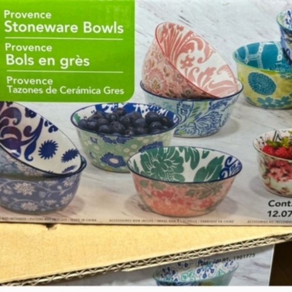 stoneware bowl Other - 10 Pieces Bontanical Stoneware Bowls, Set of 10 All Purpose Bowls, 4.75"